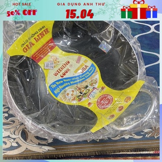 Chảo chống dính 2 quai Gia Linh nhiều kích thước 20cm-22cm-24cm-26cm-28cm-30cm tiện dụng trong nhà bếp