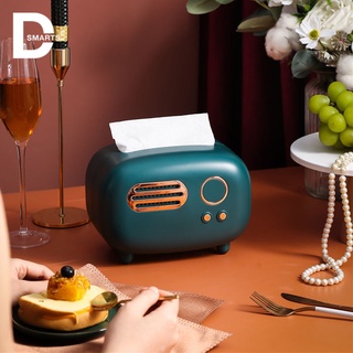 Hộp đựng giấy ăn để bàn cao cấp mang phong cách cổ điện radio