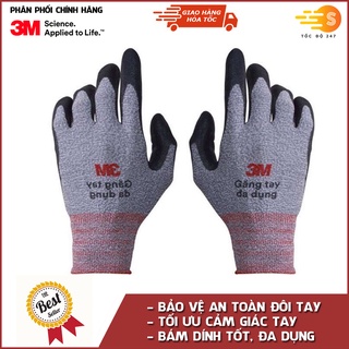 Găng tay đa dụng màu xám 3M GTDD - Size L, găng tay bảo hộ lao động