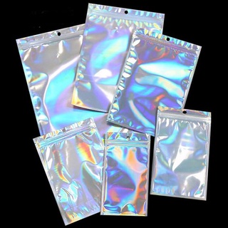 Túi Zip Lock Bag Hologram Cầu Vồng Đựng Quà, Đồ Mini