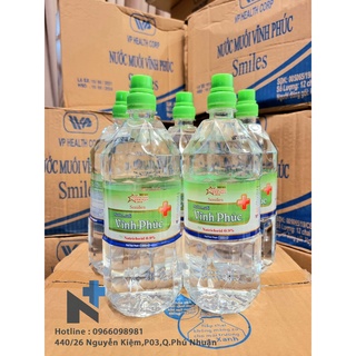 Thùng nước muối súc miệng Vĩnh Phúc 1000ml - 12 chai