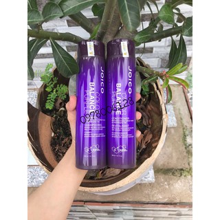 [Joico-USA]Dầu Gội Xả Joico Cân Bổ Sung Sắc Tố Tím Và Khử Ánh Vàng Cho Tóc Nhuộm Tone Lạnh Balance Purple 300mlx 2