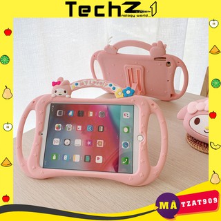 [Có Dây Đeo] Ốp Lưng iPad mini, iPad Air, iPad Pro silicon hoạt hình cực dễ thương, nhiều màu - Mã TZAT909