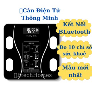 [Freeship] Cân Điện Tử Kết Nối Bluetooth Đo 8 Chỉ Số Cơ Thể Cân Điện Tử Thông Mình Kết Nối Bluetooth Đa Chức Năng