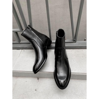 ZIPBOOT 4cm Da Bò Cao cấp Bảo hành 12 tháng giày bốt nam Lỗi 1 đổi 1 trong 7 ngày Zip 4cm