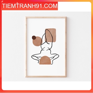 Tranh treo tường | Line art-Fine line female art print, Fashion print 28 , tranh canvas giá rẻ