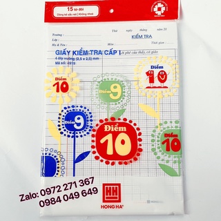 Giấy kiểm tra 4 ô ly Hồng Hà (4919)