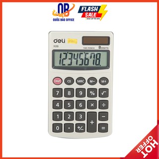 Máy tính kỹ thuật 8 số Deli - màu ghi đậm - 1 chiếc E1120