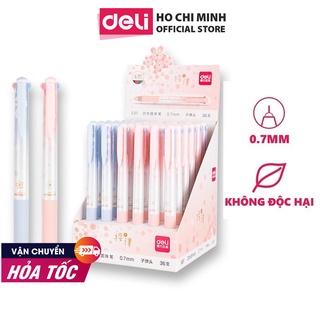 Bút bi nhiều màu Deli - 0.7mm - 4 màu mực - Vỏ thiết kế hoa - 1 chiếc - S311