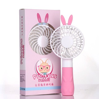 Quạt tích điện mini tai thỏ