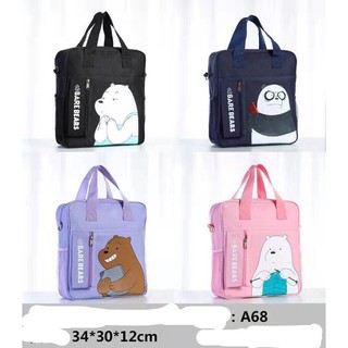 Túi đeo - Balo hình 3 anh em nhà gấu cute học thêm , đi chơi .Kích thước:34x30x12cm.