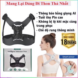 Đai chống gù lưng nữ  ✨Hàn Quốc T2 ✨ dây đeo chống gù lưng cho nam, nữ cảm biến báo rung khi ngồi sai tư thế
