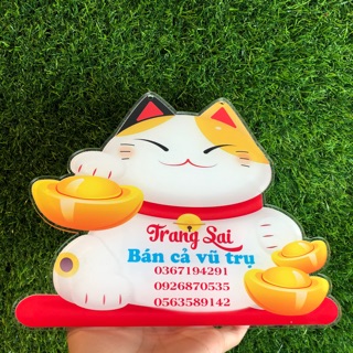 Bảng hiệu mèo Nhật_ bảng hiệu shop in theo yêu cầu_ Decor cửa hàng theo yêu cầu