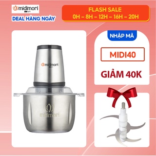 [Mã ELHADEV giảm 4% đơn 300K] Máy xay thịt cối inox 3 lít Midimori MDMR-800 (800W)
