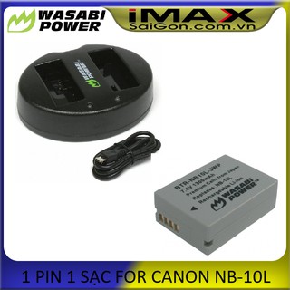 BỘ 1 VIÊN PIN VÀ 1 SẠC WASABI FOR CANON NB-10L