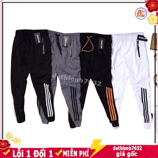 [ SIÊU SALE ] Quần nỉ thế thao 3 sọc nam nữ màu đen có khóa túi KÈM VIDEO ẢNH CHỤP THẬT DÁNG RỘNG M01