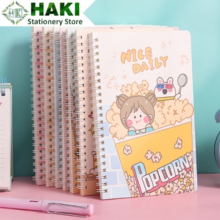 Sổ lò xo A5 B5 HAKI, sổ tay cute ghi chép hoạt hình dễ thương đáng yêu S18