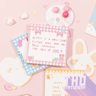 Giấy Note Cute Bộ 3 Mẫu 60 Tờ Ghi Chú Dễ Thương CANDY PARTY Trang Trí Sổ Planner Bullet Journal Hàn Quốc