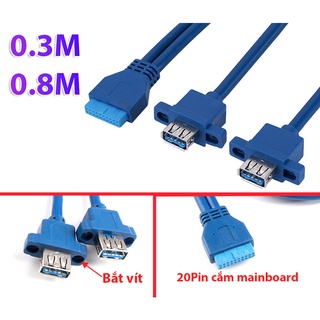 USB 3.0 20pin sang 2 x USB 3.0 chân cái (Mod, DIY)