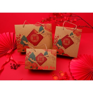 HỘP GIẤY KRAFT ĐỰNG BÁNH (CÓ 3 SIZE) - SET 5 HỘP