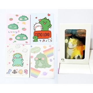 Gương gập mini khủng long GGN14 gương dễ thương size nhỏ gương giấy hoạt hình cute dễ thương