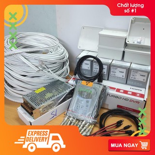 Trọn bộ Camera HIKVISION chính hãng Full HD đầy đủ ổ cứng, phụ kiện, chỉ việc lắp đặt