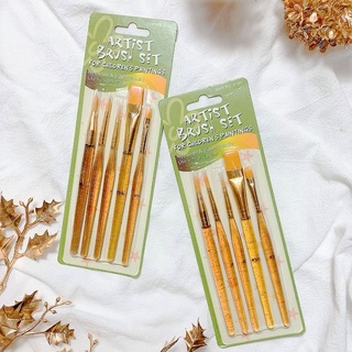 Bộ Cọ Vẽ Màu Nước Màu Acrylic Cơ Bản 5 Cây -  Art Secret