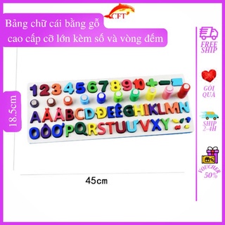 Bảng chữ cái cho bé bằng gỗ  tiếng việt có dấu bảng tiếng anh bảng chữ số loại đẹp