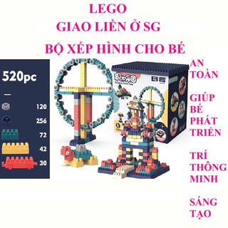 Bộ lego 520 chi tiết đồ chơi xếp hình lắp ghép cho bé hàng chính hãng