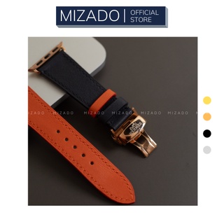 Dây da thủ công Swift Cam Mix Đen dành cho Apple Watch, đồng hồ thông minh, đồng hồ cơ MIZADO