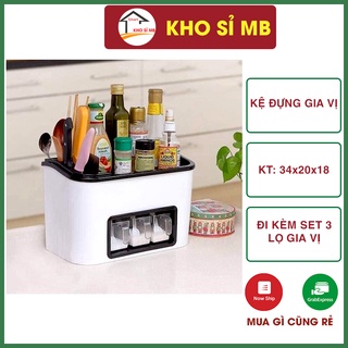 Kệ đựng gia vị nhà bếp để bàn, kệ nhựa Việt Nhật để đồ dao kéo thớt tiện dụng KHO SỈ MB
