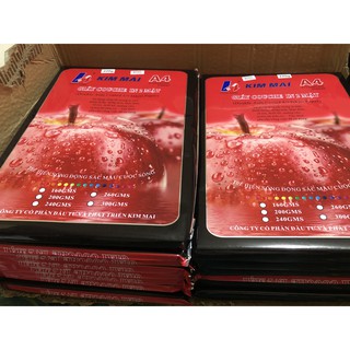 GIẤY IN ẢNH A4 BÓNG 2 MẶT KIM MAI (220GSM)