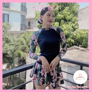 ĐỒ BƠI NỮ ÁO TAY DÀI VÁY QUẦN KÍN ĐÁO CHỐNG NẮNG ĐI BIỂN JAMI - ATD75