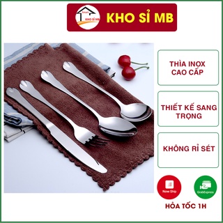 Thìa inox, muỗng inox ăn cơm đầu tròn hàng cao cấp kho sỉ mb
