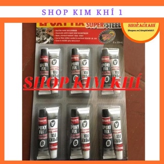 [Kim khí] 1 Vỉ (6 cặp) keo dán sắt 2 thành phần Selleys