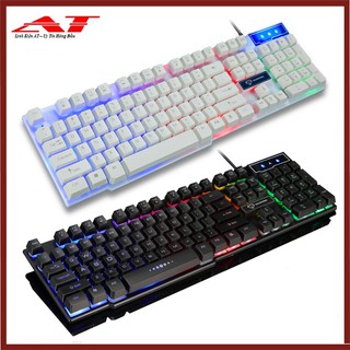 Bàn Phím Giả Cơ Chuyên Game DIVIPARD GK50 LED 7 Màu 2 màu Đen và Trắng