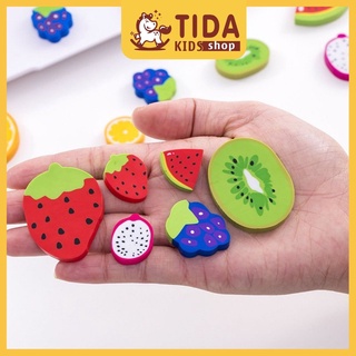 Vỉ 4 Mẫu Gôm Tẩy Bút Chì ⚡ HOT TREND ⚡ Hoa Quả Dễ Thương, Đẹp Cute, Văn Phòng Phẩm TiDa Kids Shop