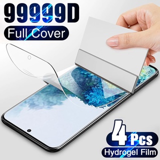 Set 4 Miếng Dán Hydrogel 9D Bảo Vệ Màn Hình Cho Samsung Galaxy S10 S20 S9 S8 Plus S7 S21 Ultra Note 20 9 10