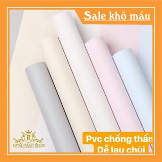 Giấy dán tường màu trơn vân nổi màu be keo sẵn khổ 10 mét x 45cm giá rẻ đẹp
