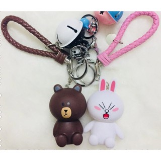 Móc khoá gấu brown thỏ cony kèm chuông MKC11 móc khoá cute móc khoá dễ thương