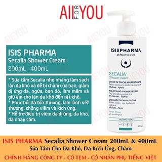 [TEM CHỐNG HÀNG GIẢ] ISIS Pharma Secalia Shower Cream 200mL &amp; 400mL - Sữa Tắm Cho Da Khô, Da Kích Ứng, Chàm.