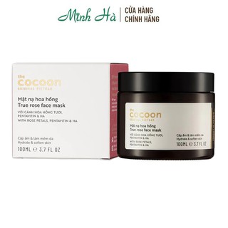 Mặt nạ hoa hồng Cocoon True Rose Face Mask Hydrate &amp; Soften Skin 100ml cấp ẩm mềm da 100% thuần chay