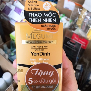 Dầu gội megumi – Hộp 5 gói nhỏ dùng thử tiện lợi hơn
