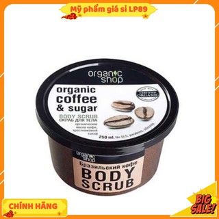 Tẩy da chết body FREESHIP Tẩy tế bào chết toàn thân Organic coffee &amp; sugar Nga