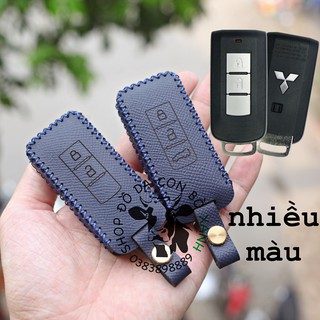 Bao Da Chìa Khoá Mitsubishi Xpander, Outlander, Triton, Attrage, Mirage, Pajero Sport handmade Da Thật 003