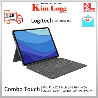 Logitech Combo Touch cho ipad 12,9 inch thế hệ 5 (920-010215) Bao da bàn phím (keyboard) - Chính hãng