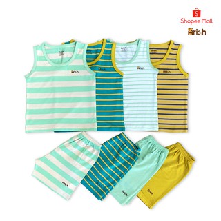 Bộ quần áo ba lỗ sọc Arich vải sợi tre (size từ 3-6 tháng đến 4-5 tuổi)