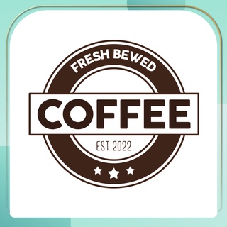 Mẫu logo phong cách hiện đại, tối giản cho thương hiệu shop cà phê, quán đồ uống