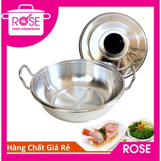 Nồi lẩu nhôm - Nồi nhôm nấu lẩu, Chảo Lẩu Hai Quai Đa Năng, Tiện Dụng Ăn Nhậu Gia Đình, Bạn Bè, Hàng Quán