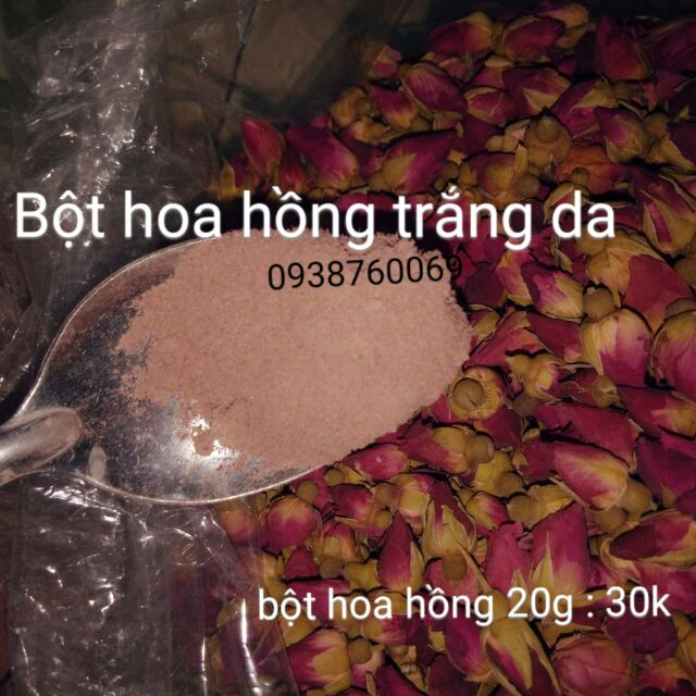 Bột hoa hồng trắng da